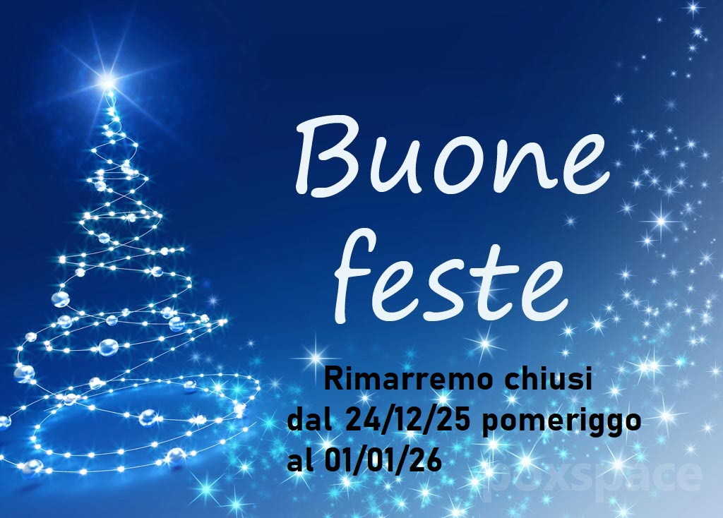 La chiusura natalizia sarà dal 24/12 pomeriggio al 01/01/26